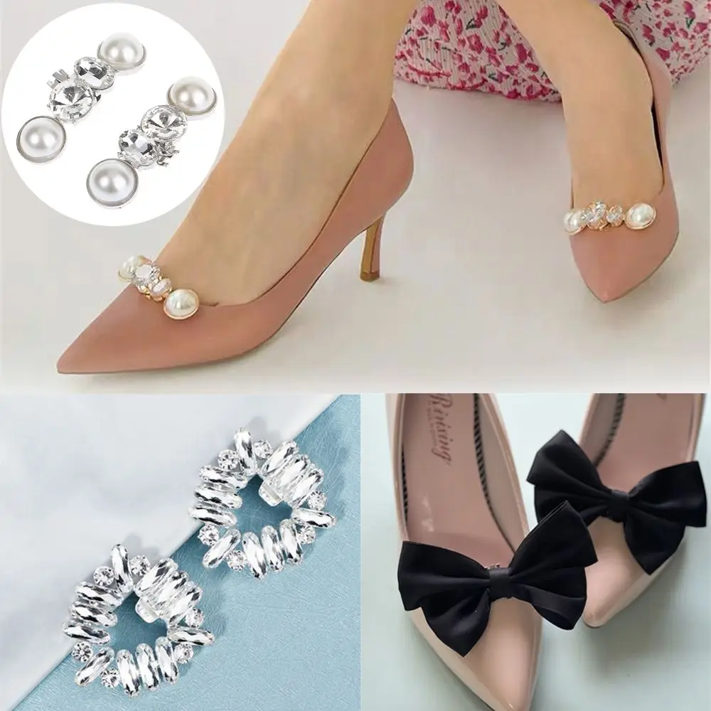 Clips para zapatos de tacón alto con diamantes de imitación novia - imagen 5