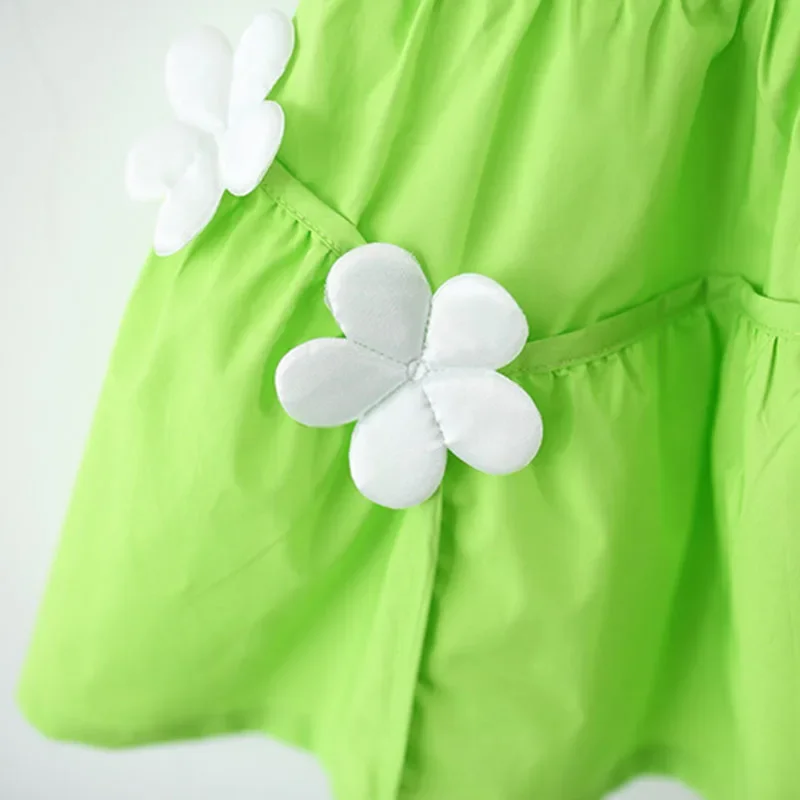 Vestido de verano para niña en algodón sin mangas con flores - imagen 3