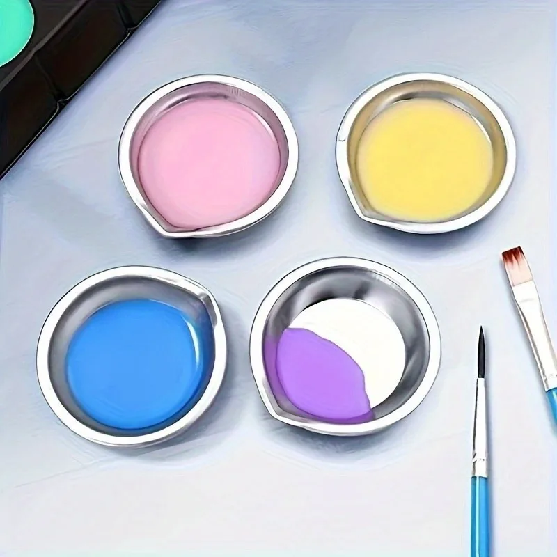 Paleta de pintura de acero inoxidable con tazones con boquilla - imagen 4
