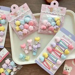 Pinzas para el pelo con lazo y estrella color caramelo para niñas