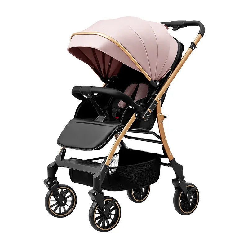 Cochecito de bebé universal con asiento reclinable y capota resistente - imagen 4
