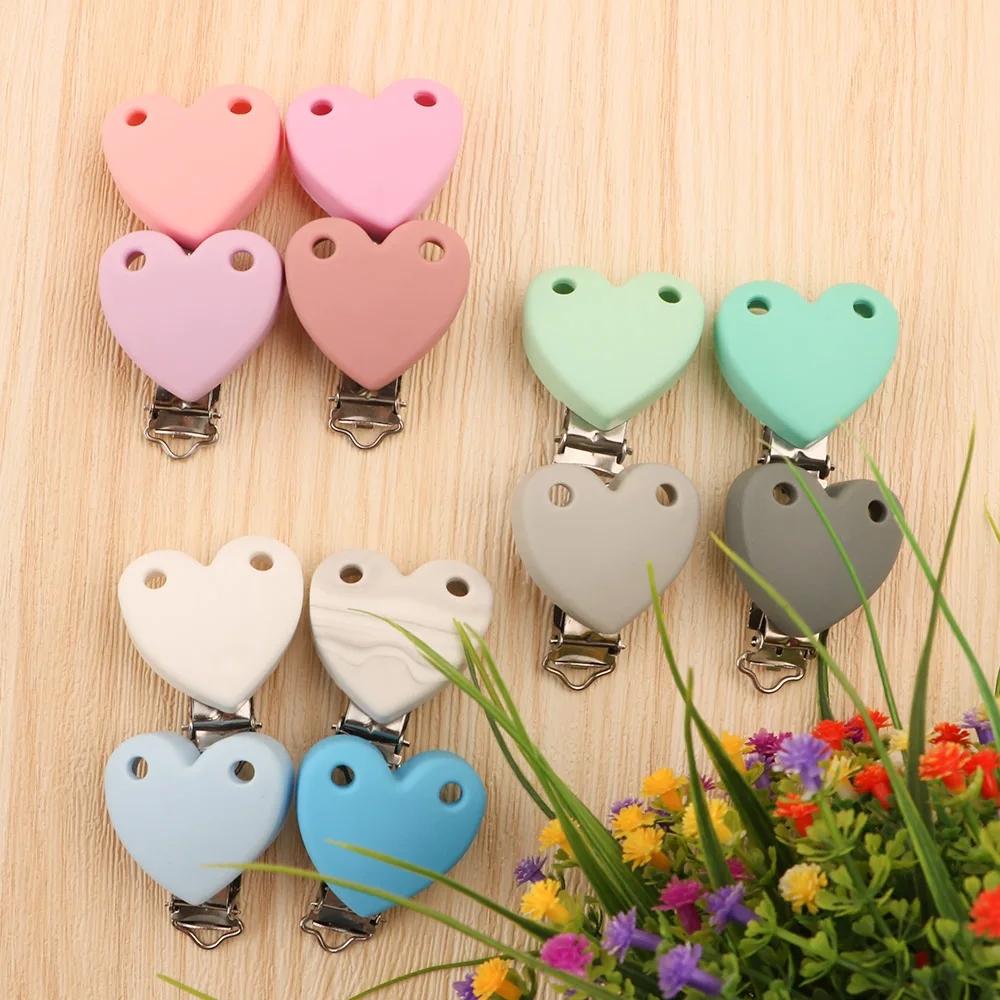 Clips metálicos de silicona con forma de corazón para manualidades - imagen 5