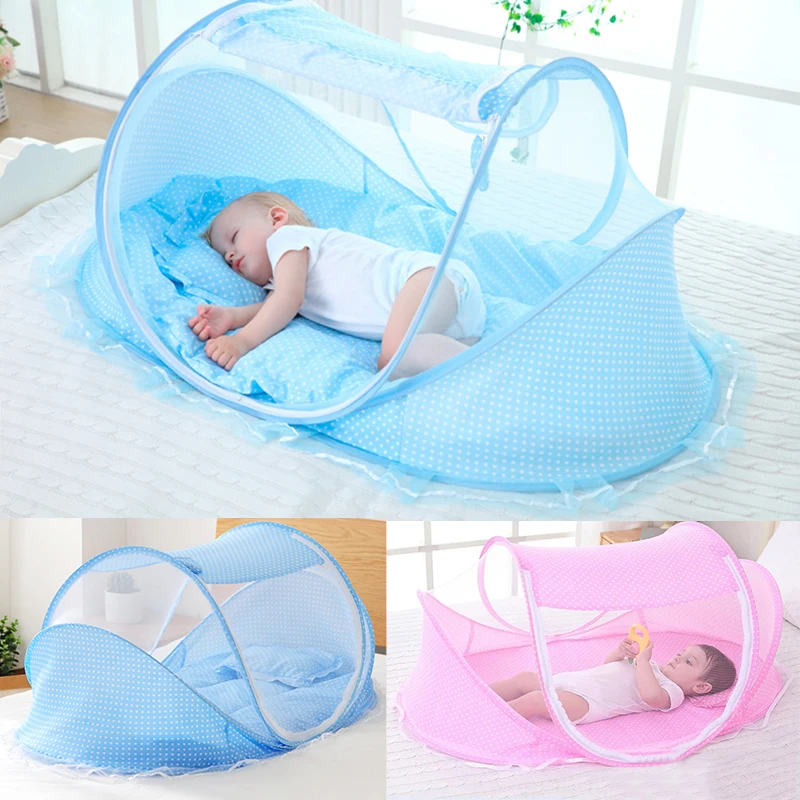 Mosquitera para cuna de bebé, malla plegable: dormir sin moscas - imagen 3
