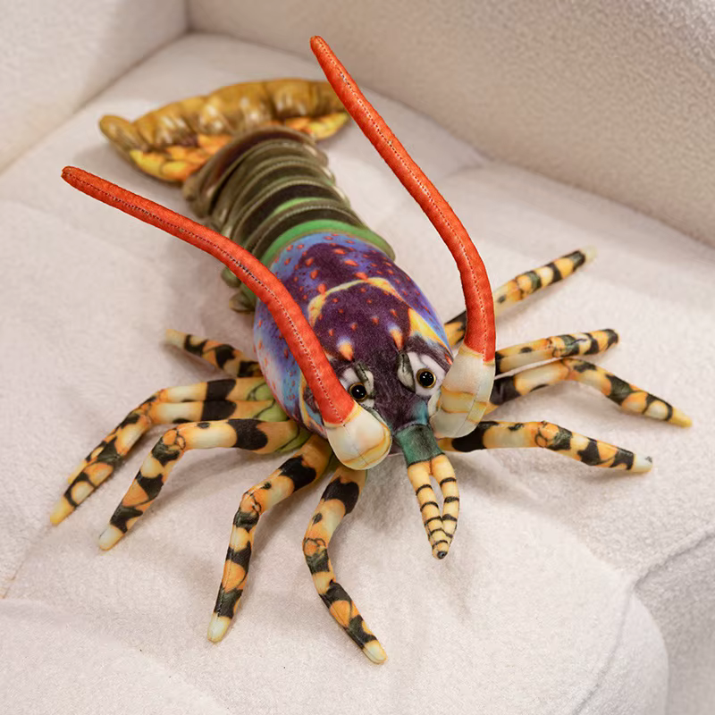 Peluche de langosta realista con almohada decorativa para hogar - imagen 4