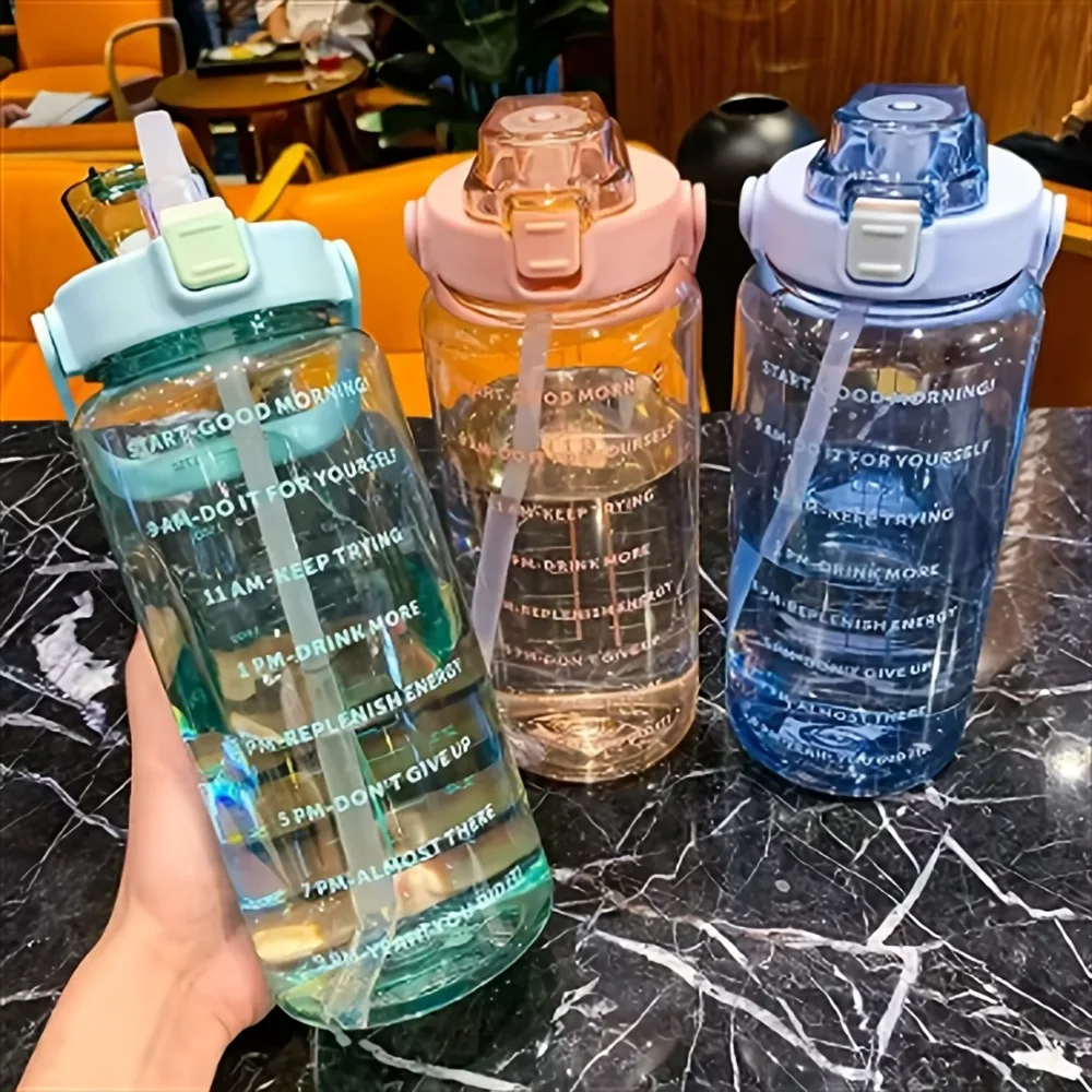 Botella de agua con pajita para niños – Ideal para exteriores