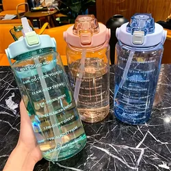 Botella de agua con pajita para niños – Ideal para exteriores