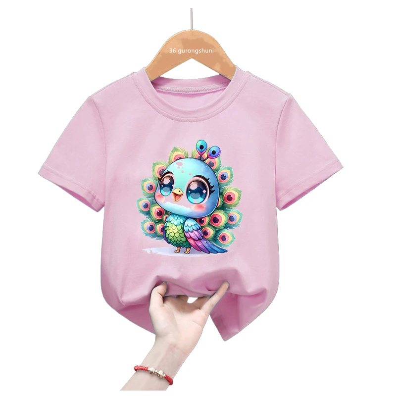 Camiseta verano peón acuarela con globo amor para niños y niñas - imagen 3