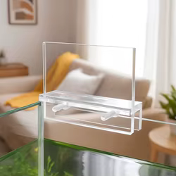 Soporte luz LED para acuario acrílico transparente sin perforación