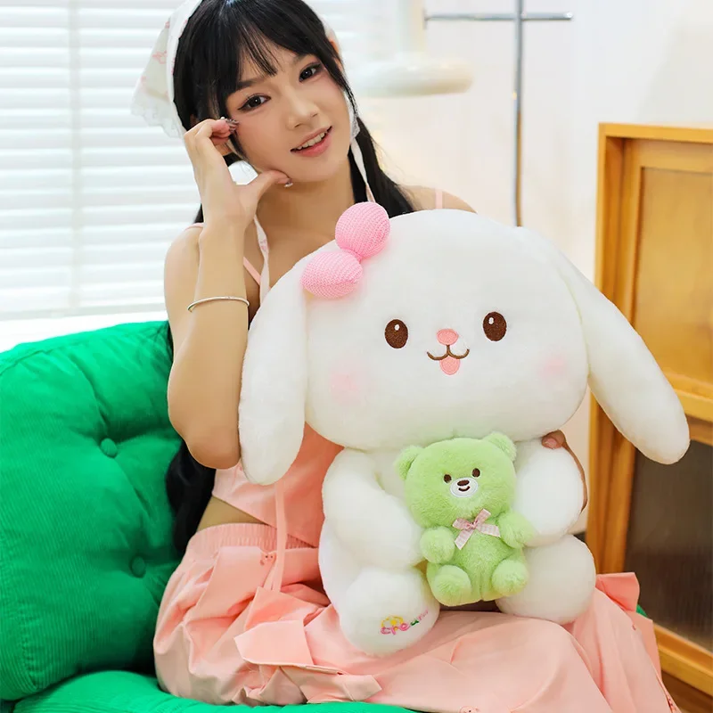 Hug Bear peluche de conejo con orejas colgantes para dormir - imagen 5