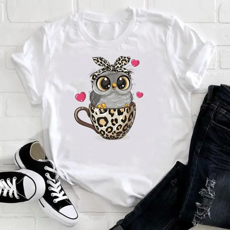 Camiseta búho divertido para niña de algodón suave verano - imagen 5