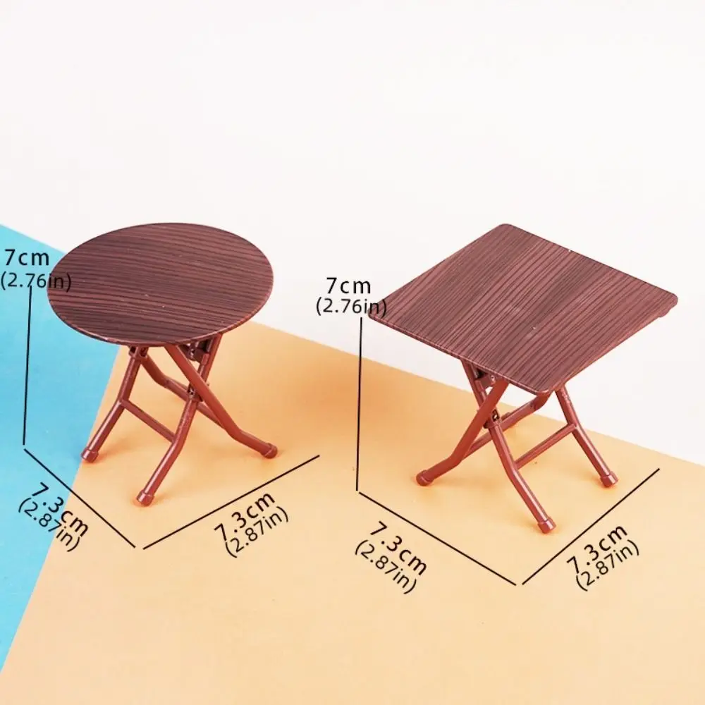 Mesa plegable para casa de muñecas miniatura comedor de plástico - imagen 5