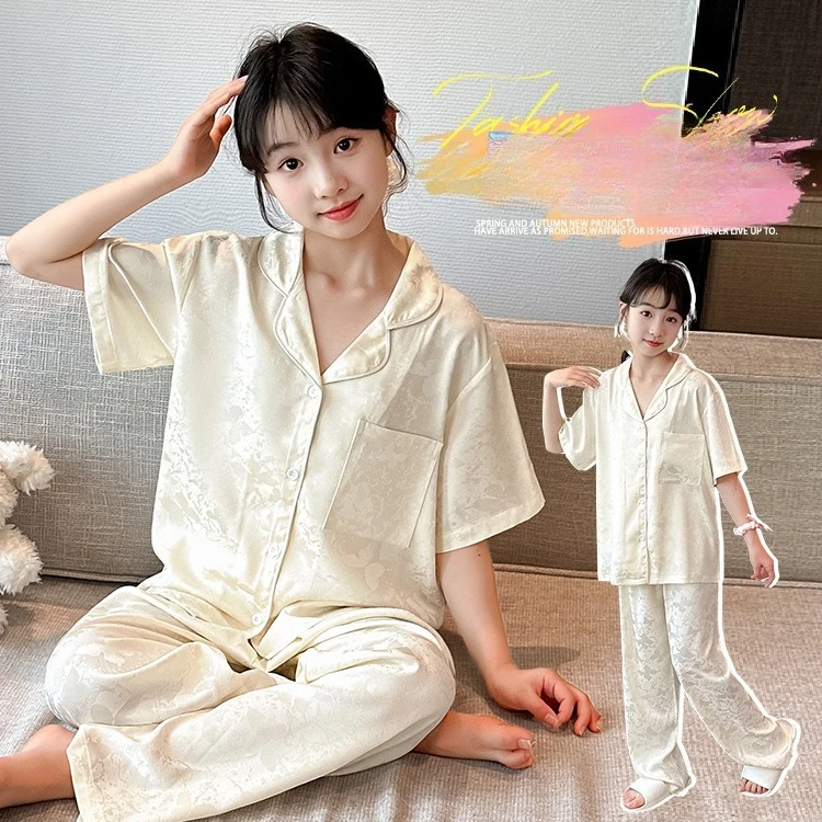 Pijama jacquard mariposa para niña fresco y ligero - imagen 4