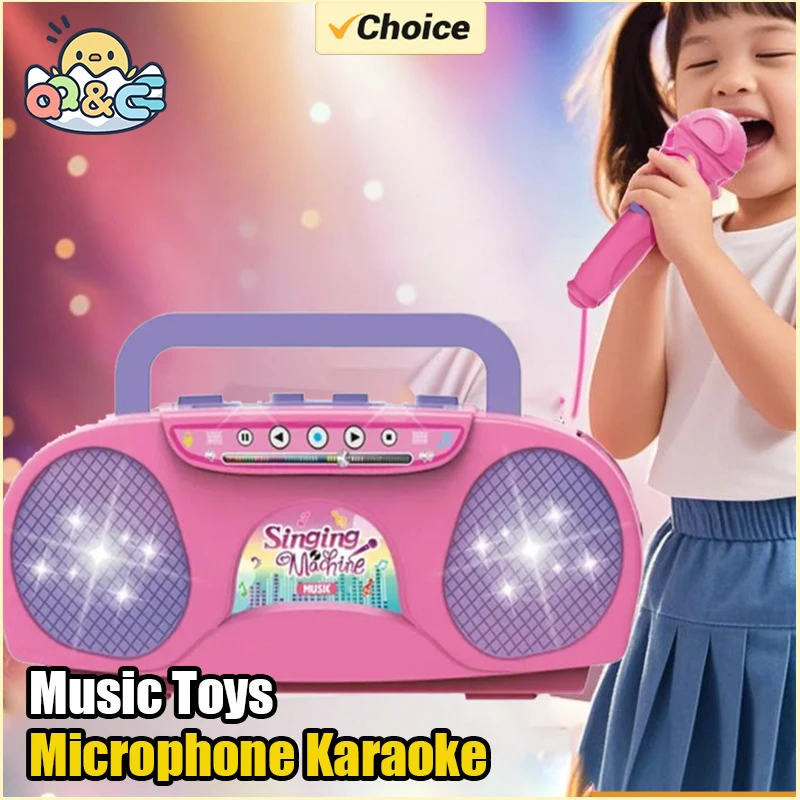Micrófono karaoke infantil con luz educativo - imagen 2