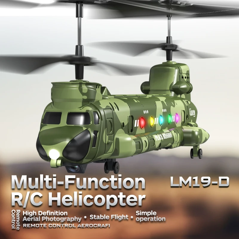 Helicóptero RC con cámara HD y luces, control por gestos para niños - imagen 4