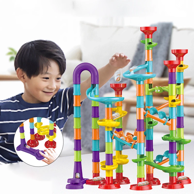 Pista de canicas bloques construcción 3D para niños - imagen 3