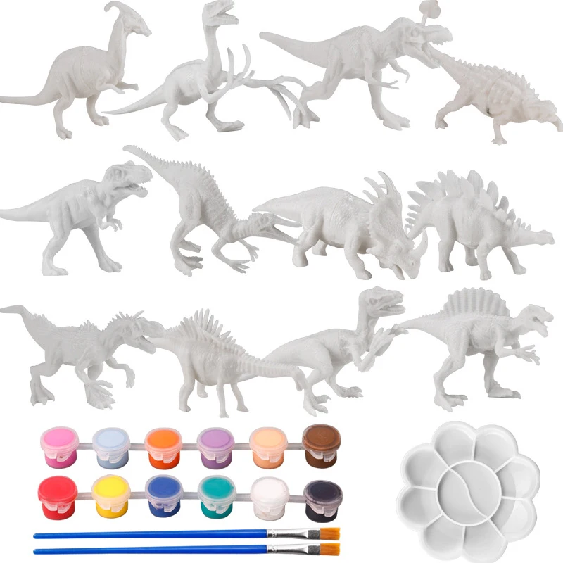 Juego para colorear de dinosaurios DIY con pared creativa - imagen 4