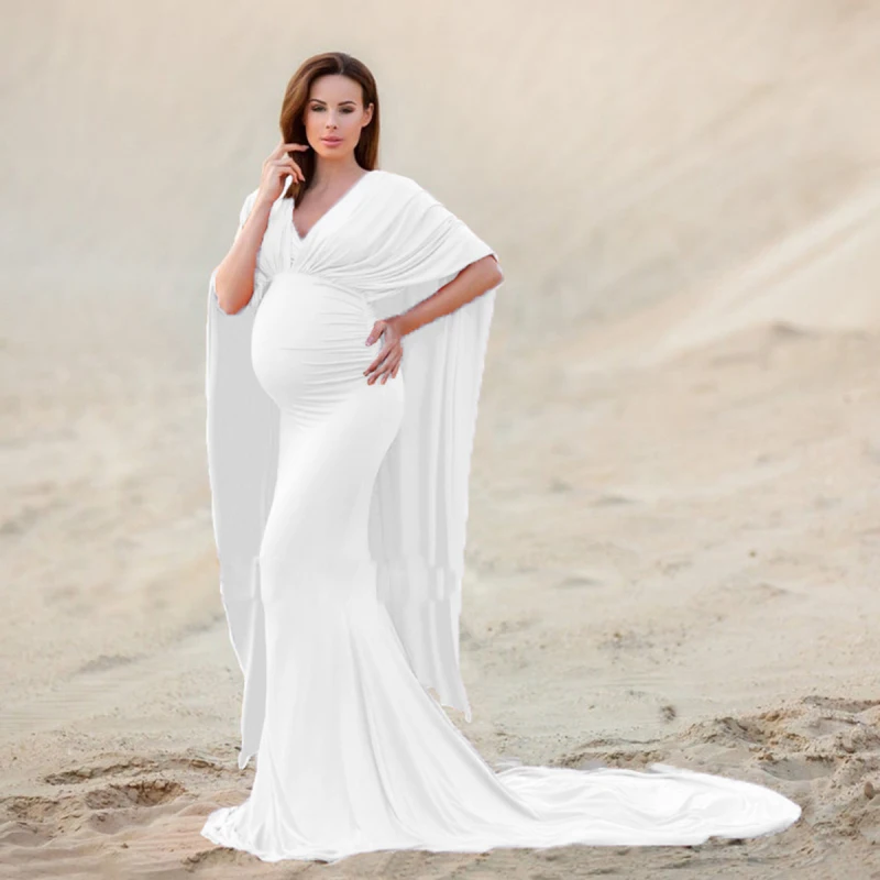 Vestido de maternidad largo para sesión de fotos - imagen 2