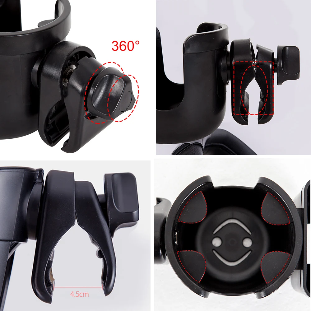 Portavasos para cochecito universal con soporte teléfono y biberones - imagen 4