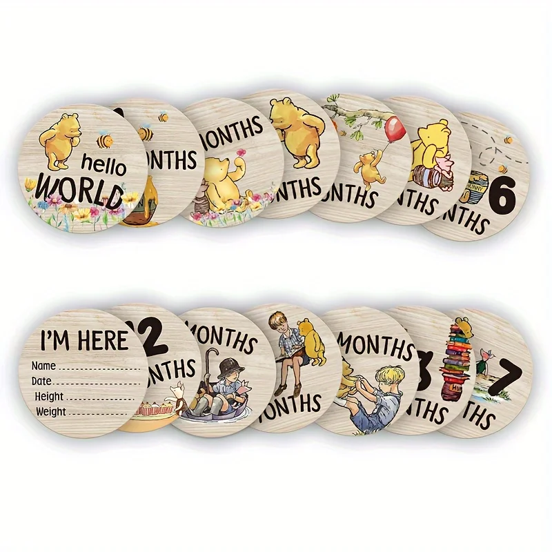 HELLO WORLD Capture Tarjetas de hitos primer año – Diseño oso - imagen 5