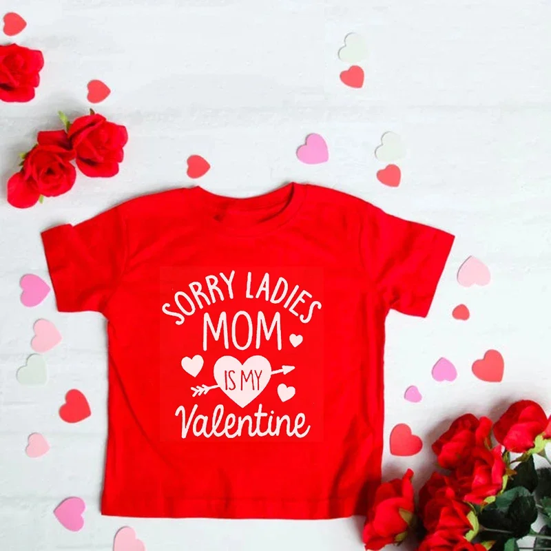 Camiseta San Valentín infantil de manga corta divertida para niños