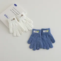 Guantes de lana cálidos para niños – Manoplas con diseño estrella
