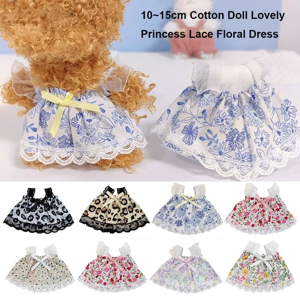 Vestido de princesa para muñeca con encaje floral y lazo - imagen 5