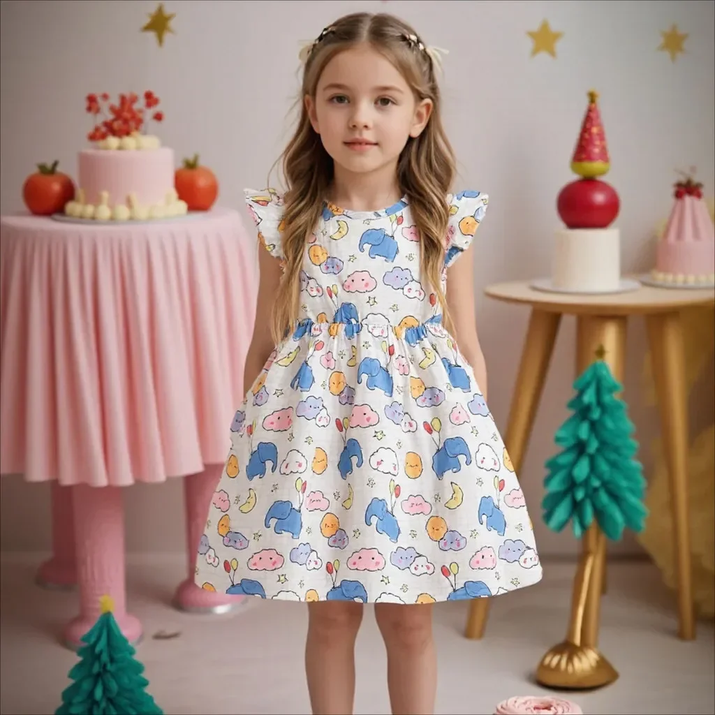 Vestido de cebra para niñas de verano con arcoíris - imagen 5