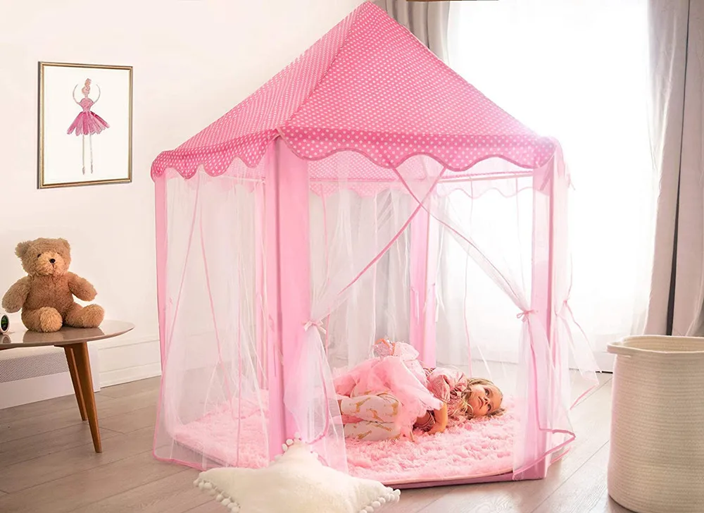 Casa de juegos para niños plegable y fácil de almacenar