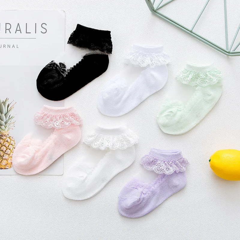 Calcetines invisibles ultrafinos de verano con encaje para niñas - imagen 3