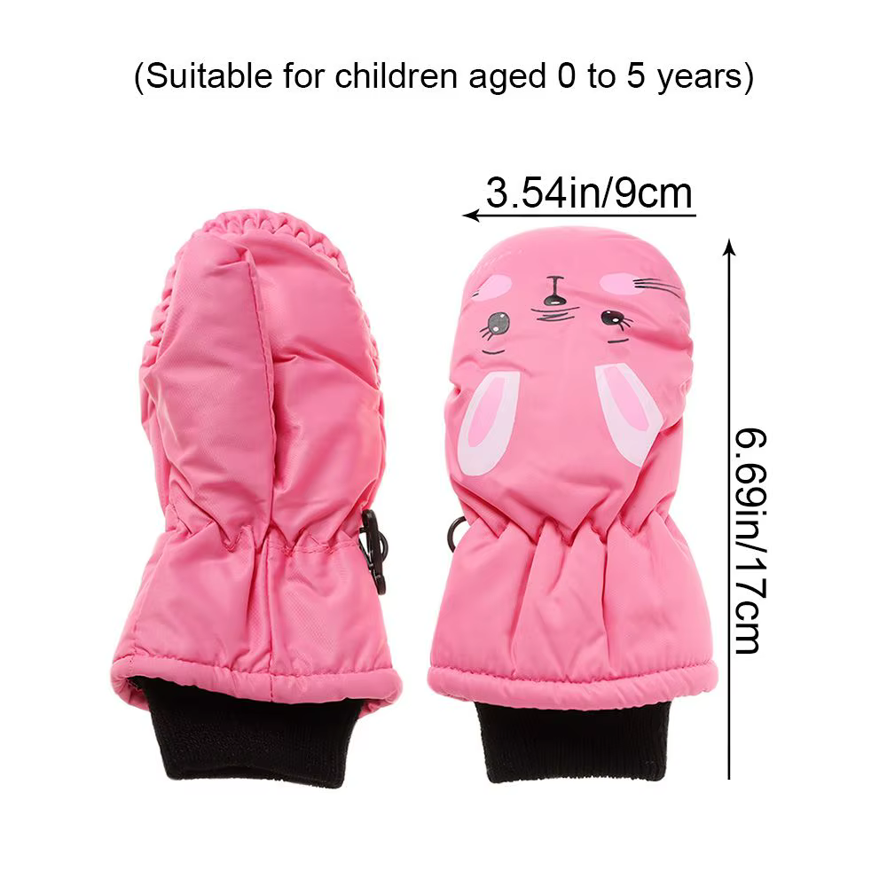 Manoplas de esquí impermeables para niños