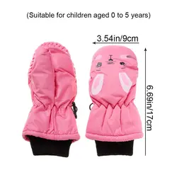 Manoplas de esquí impermeables para niños