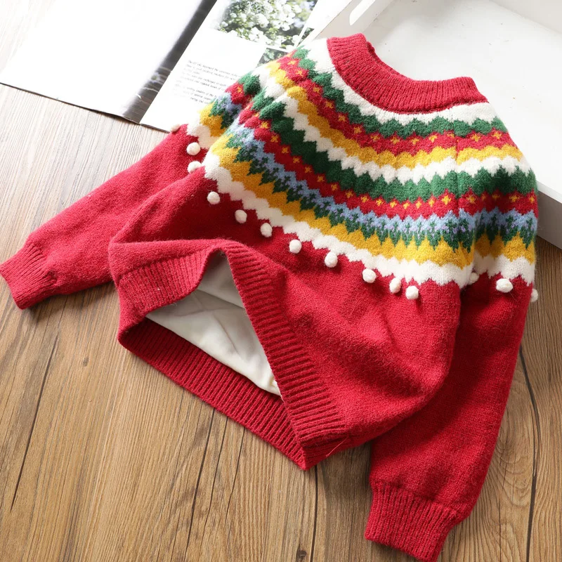 Jersey acolchado navideño de invierno infantil, cálido y suelto - imagen 5