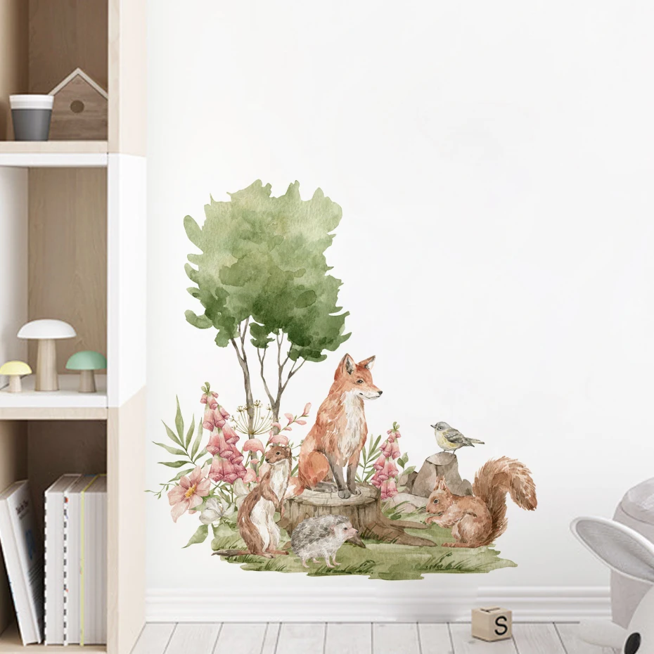 Pegatinas de pared infantiles animales del bosque para guardería - imagen 2