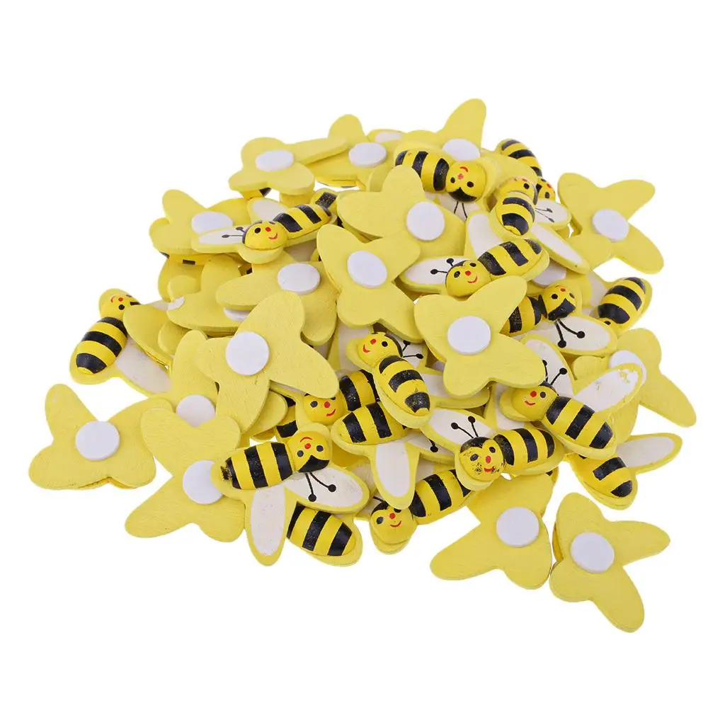 Adorno de madera con forma abeja para casa muñecas - imagen 3