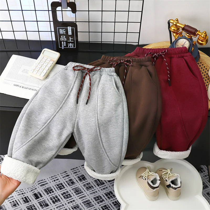 Pantalones acolchados de invierno para niños y niñas