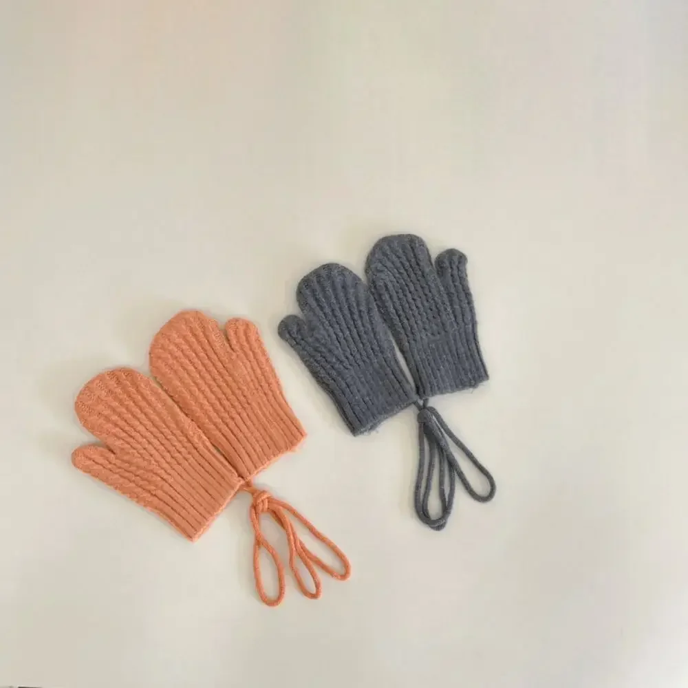 Mitones de punto para niños – color sólido, abrigo en frío diario - imagen 5