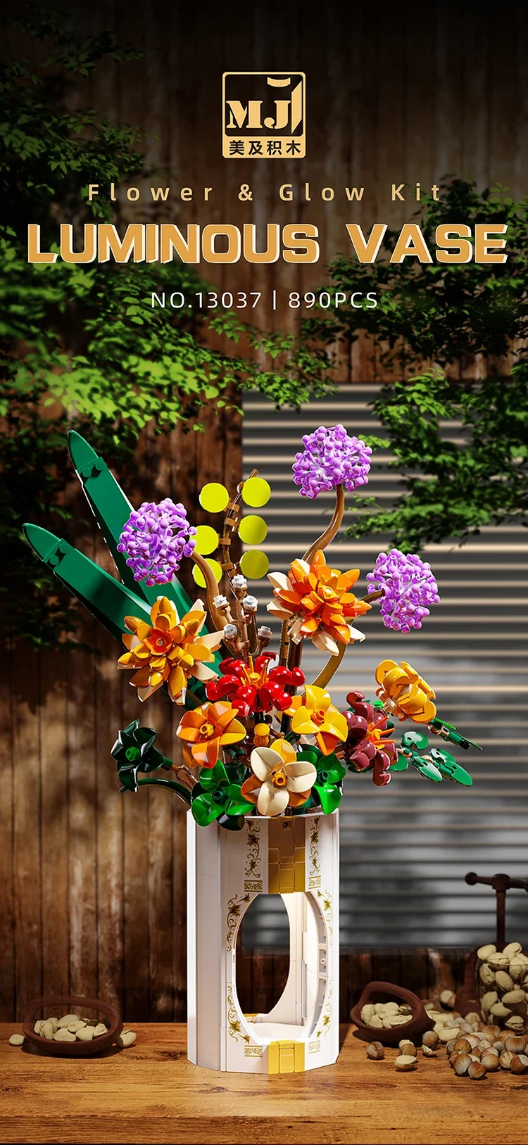 Ramo de flores con luz