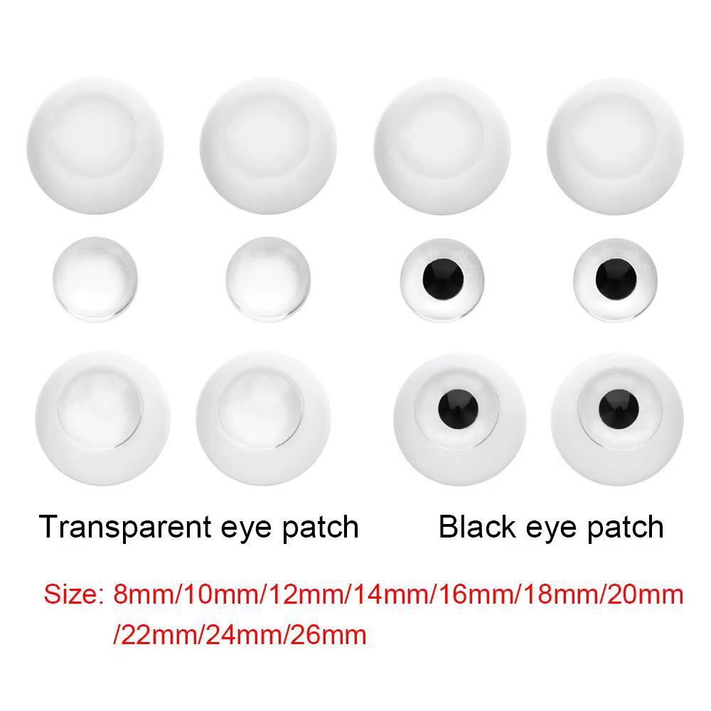 Ojos acrílicos adhesivos para muñecos – Transparente y negro - imagen 5