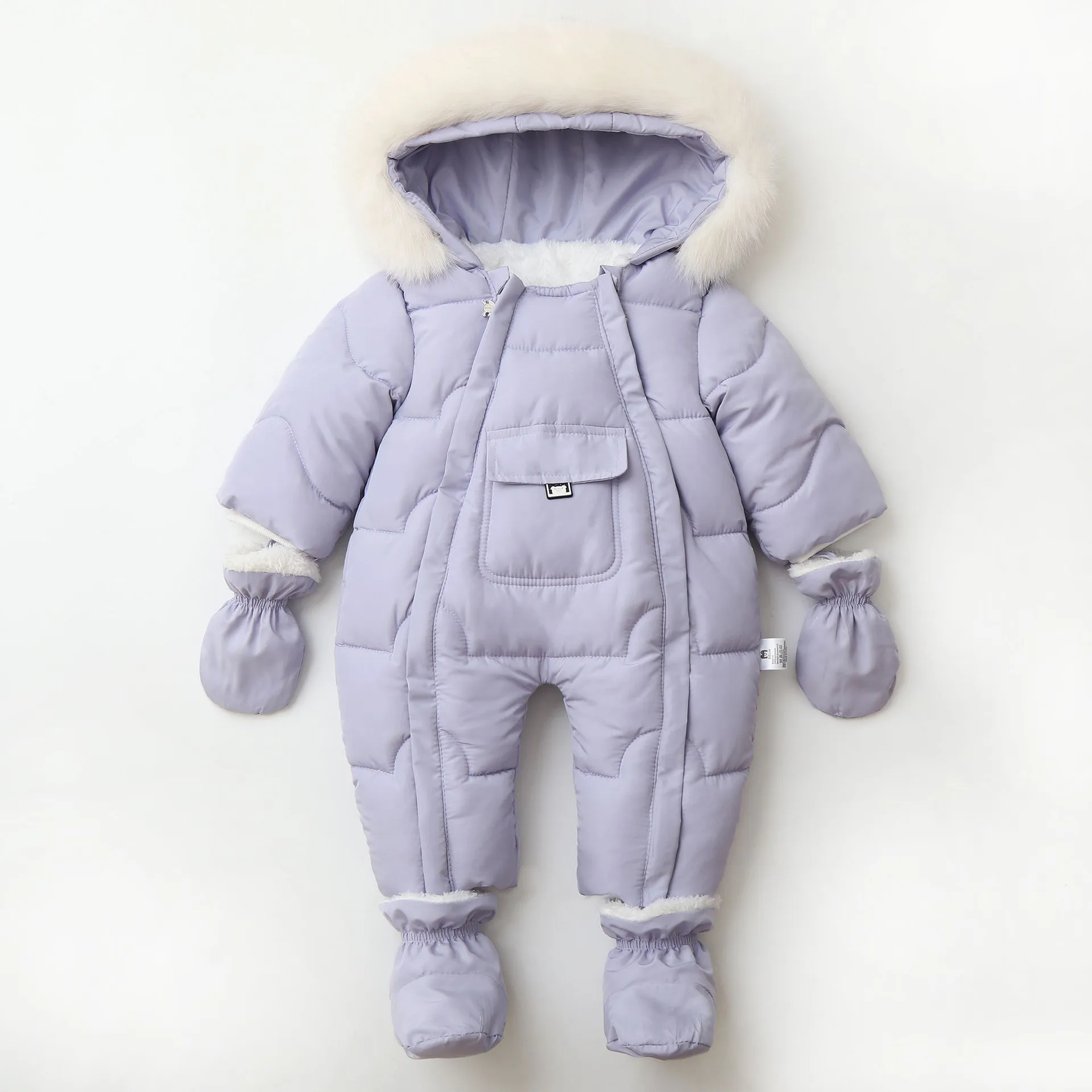 Pelele de invierno acolchado para bebé – Suave y cálido