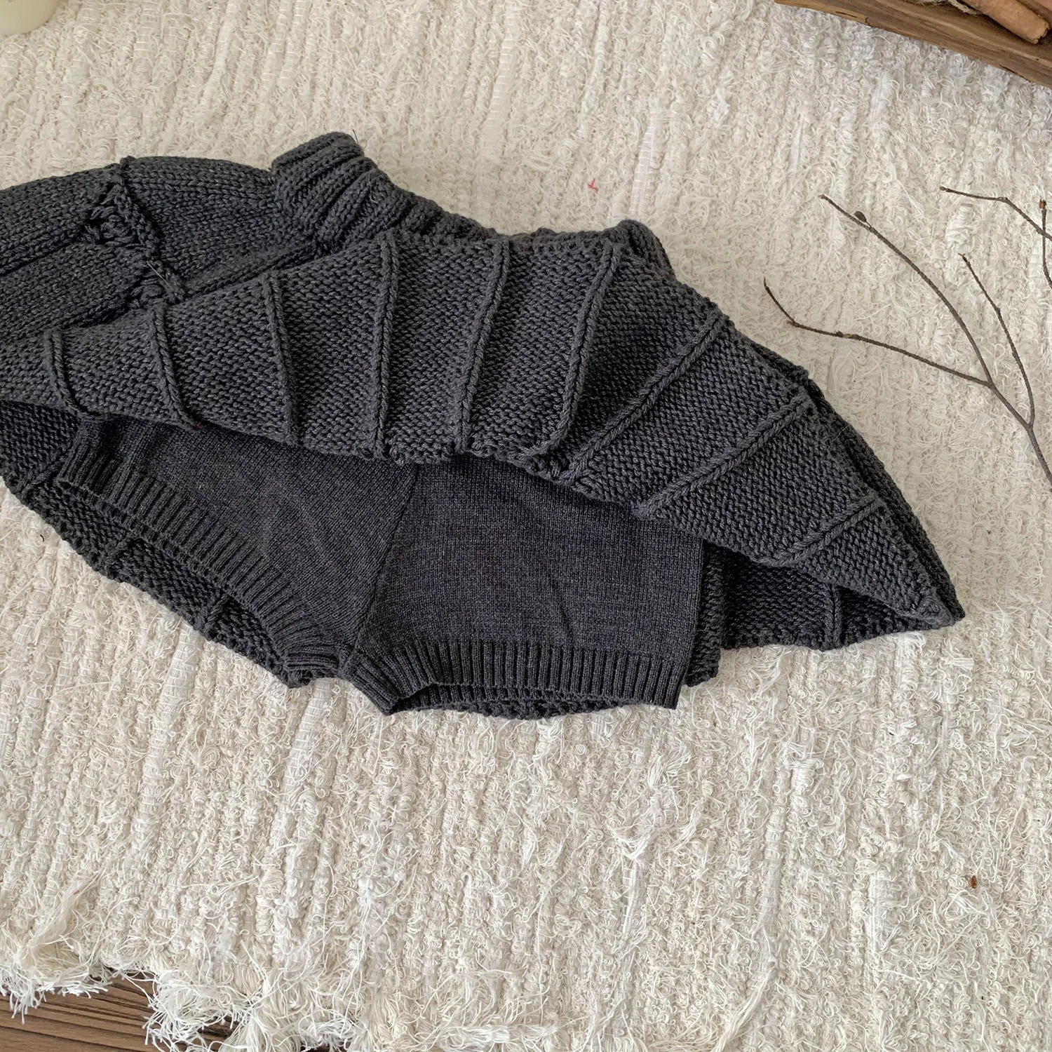 Falda de punto plisada para niña pequeña – Estilo primavera - imagen 2