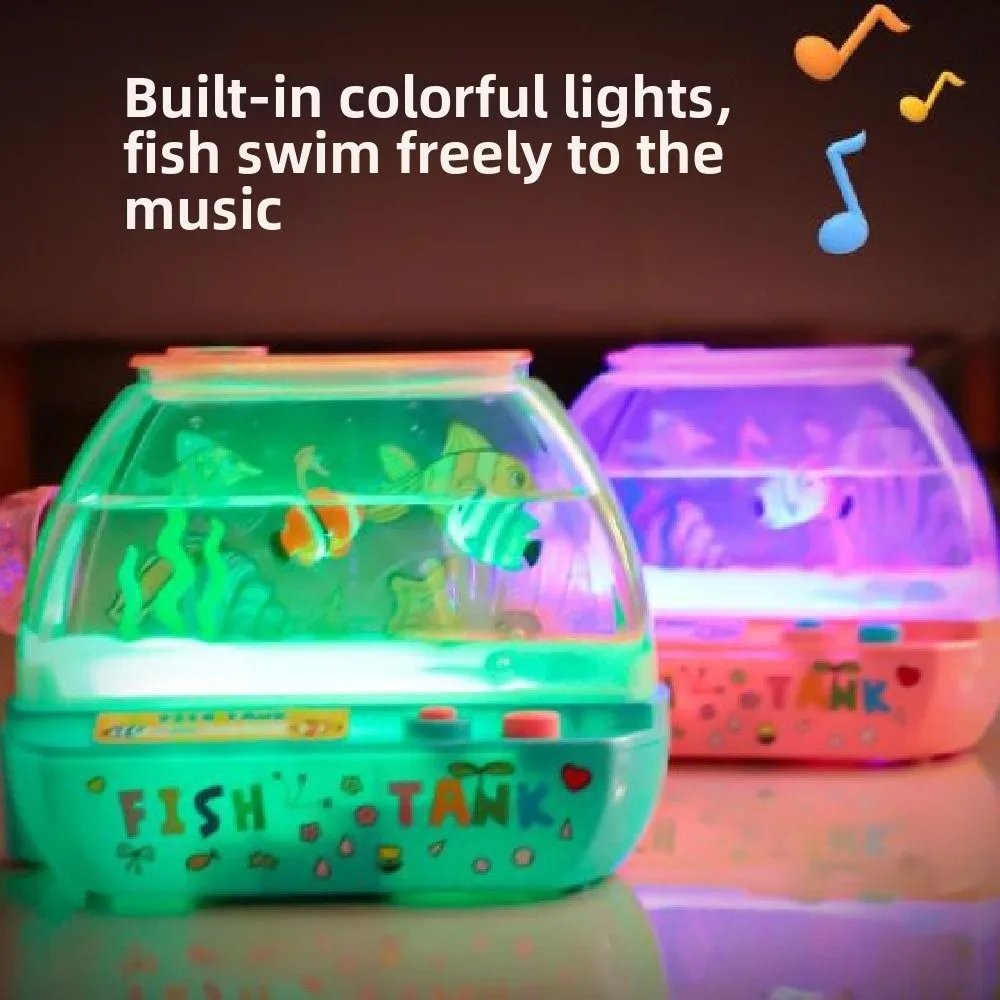 Juguete de pecera falsa con luz LED, tanque eléctrico infantil - imagen 2