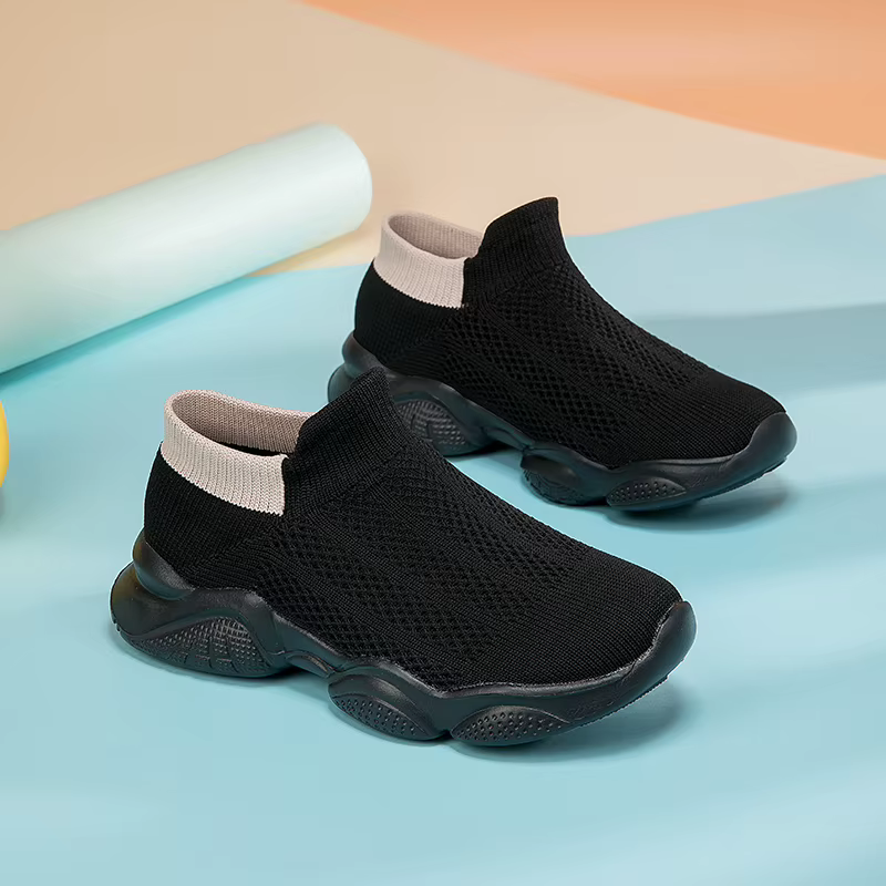Zapatillas deportivas de cuero con malla transpirable para niños