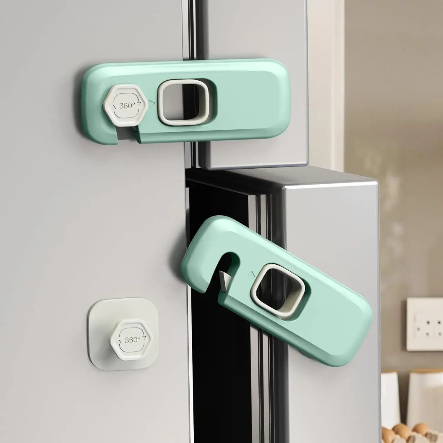 Cerrojos de seguridad para muebles y puertas – 5 piezas anti pellizcos - imagen 5