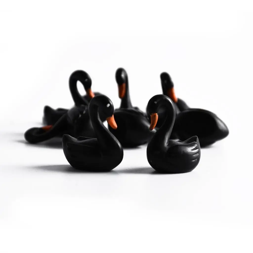 Figura de cisne de resina para jardín de hadas en microescena - imagen 2