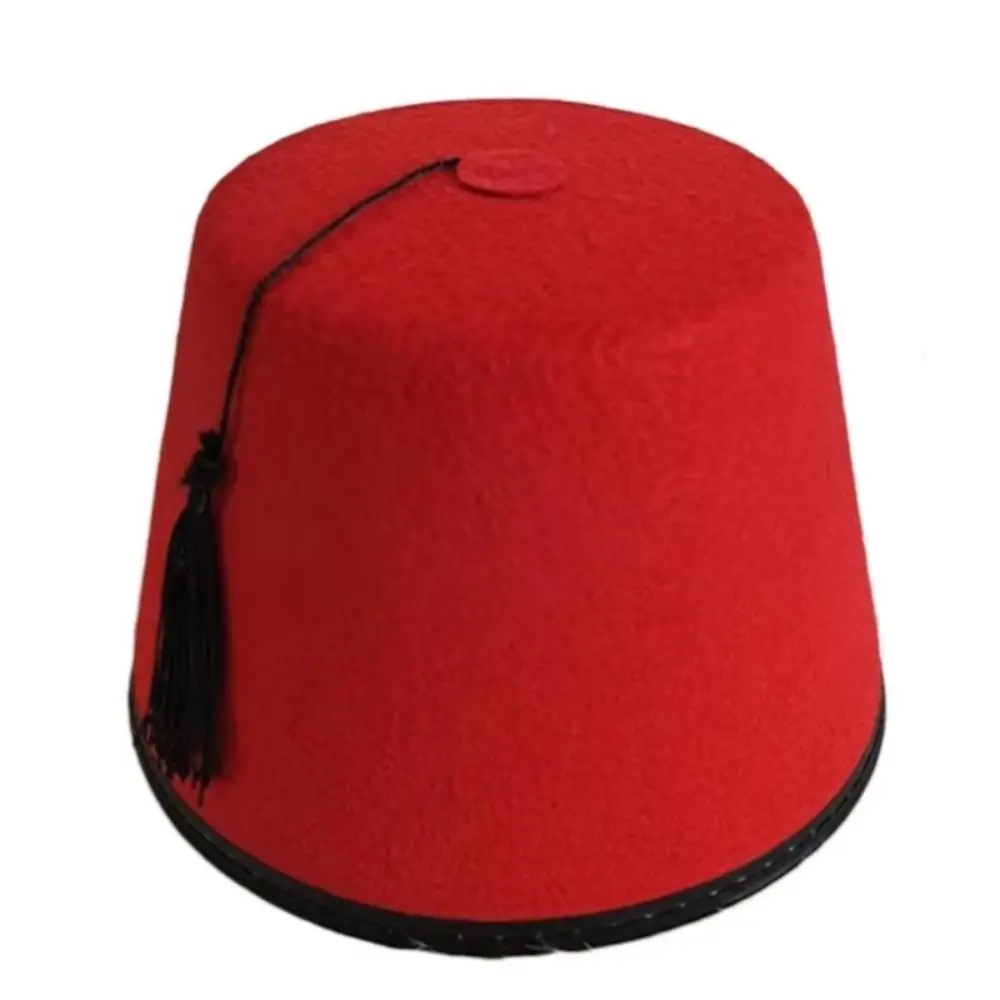 Gorro fez redondo de fieltro transpirable con borlas para disfraz - imagen 5