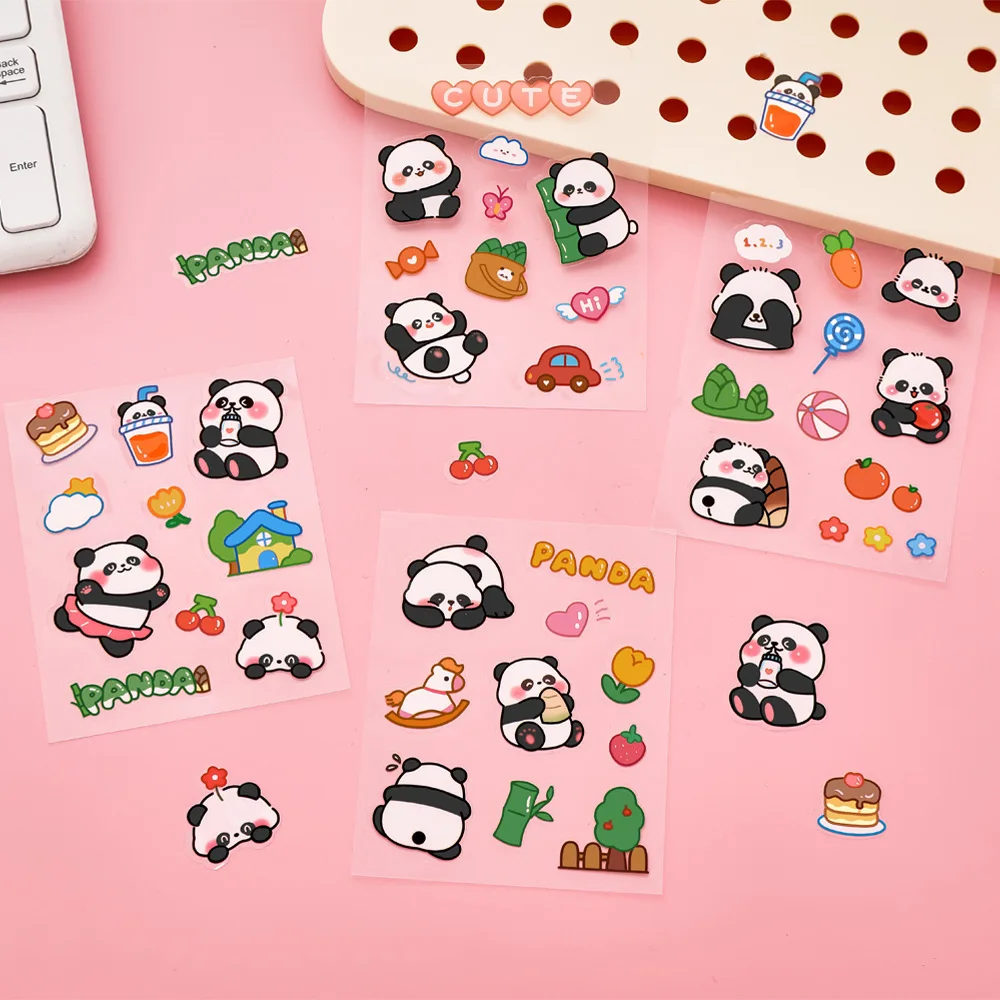 Pegatinas infantiles DIY de panda y capibara para cuadernos - imagen 3