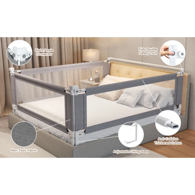 Barandilla de seguridad para cama infantil sin taladrar - imagen 4
