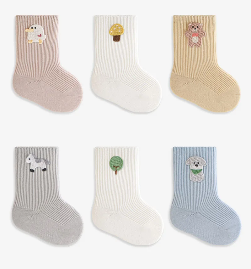MILANCEL Calcetines de bebé tubo fino con dibujos transpirables - imagen 4