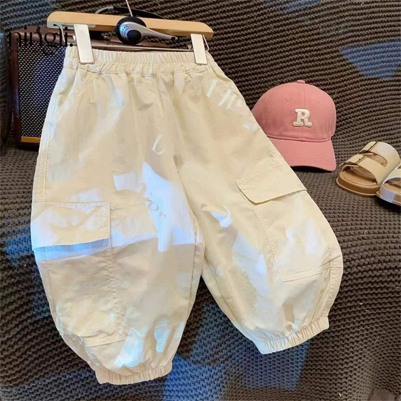 Pantalones de chándal finos sueltos para niños y niñas - imagen 4