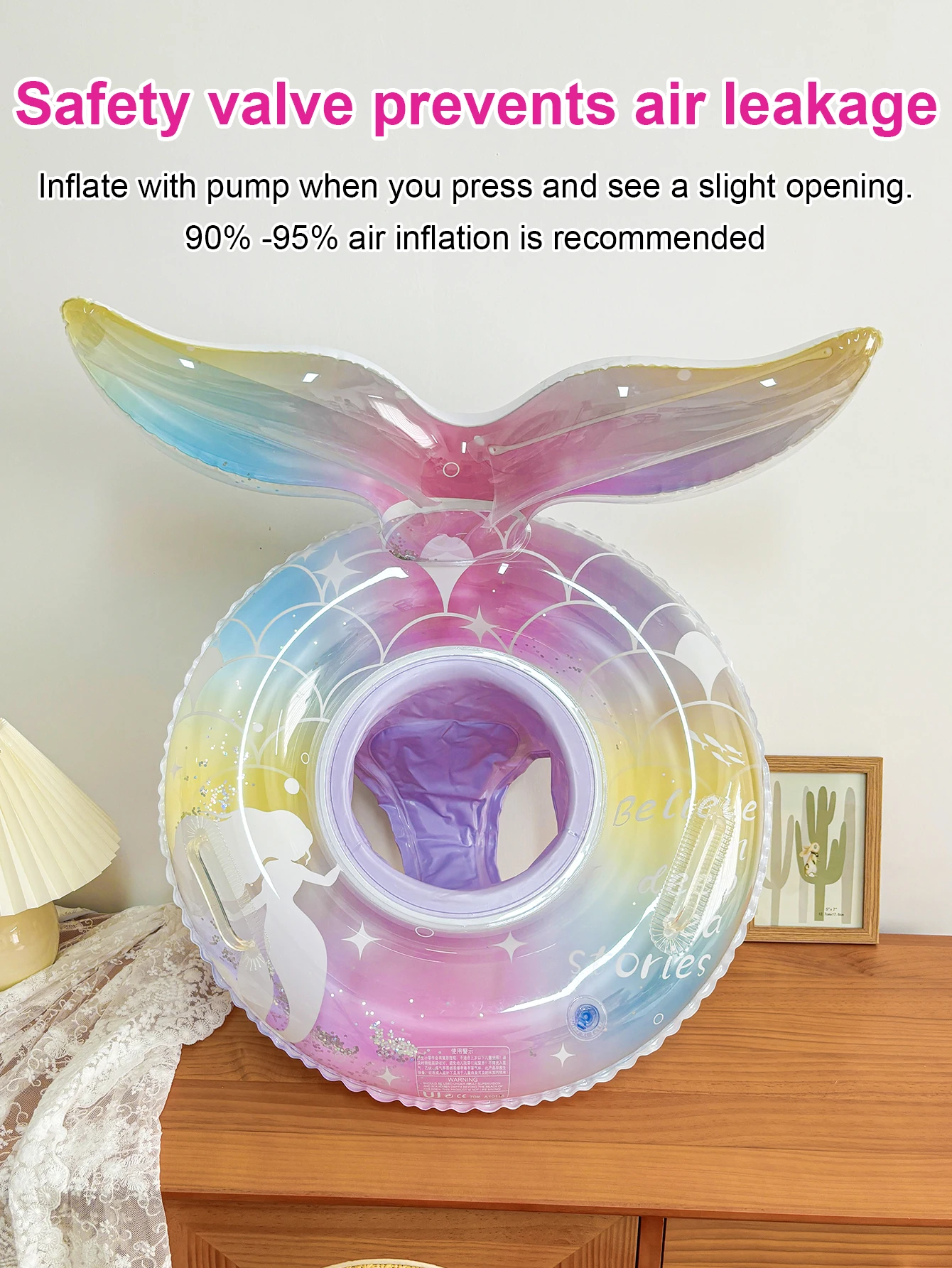 Juguete flotante de sirena con bolsillo lateral para niños - imagen 2